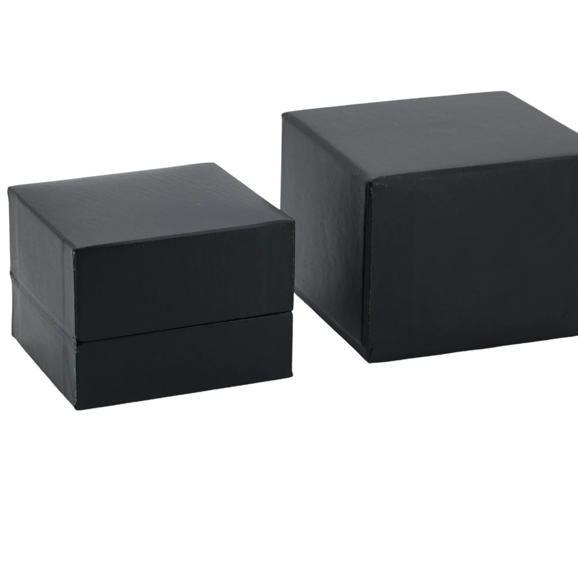 🆕📦 Matt Black Box for Earring/Pendant with Outer Box. Inner Leatherette (Black Outer, White Inner)