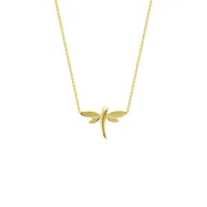 14K Mini Dragonfly Necklace