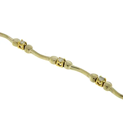 14Kt Yellow Gold with Diamond Bracelet