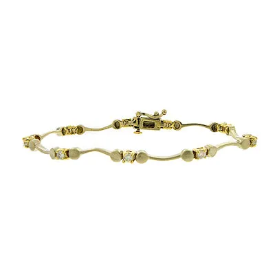 14Kt Yellow Gold with Diamond Bracelet