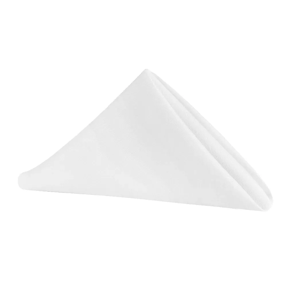 17"x17" Economy Polyester Napkin - White