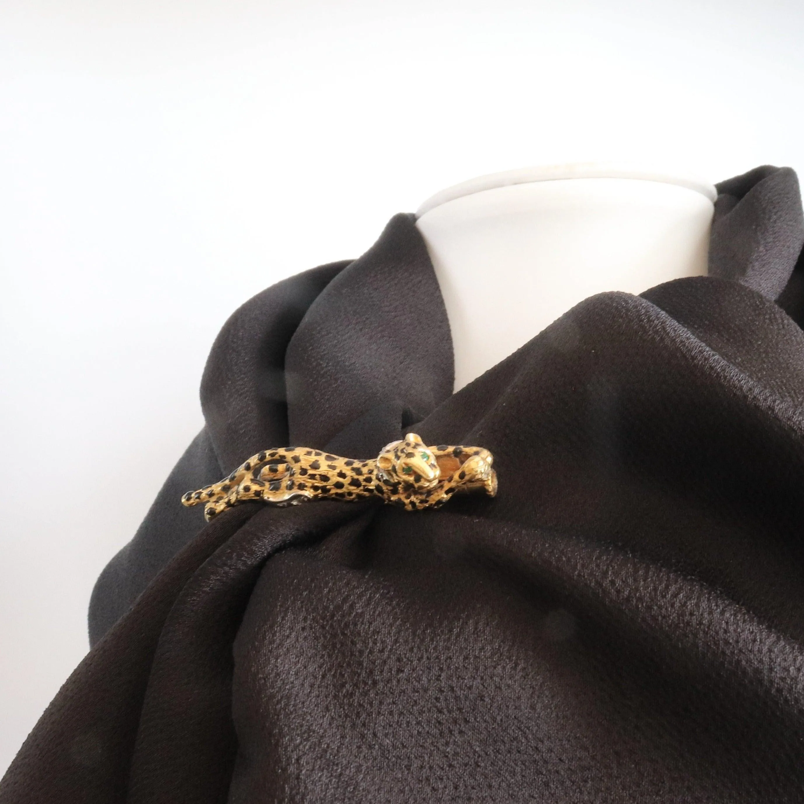 18kt Leopard Brooch