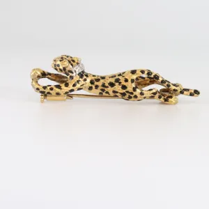 18kt Leopard Brooch