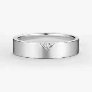 5mm Minimalist Round Moissanite Men's Wedding Band