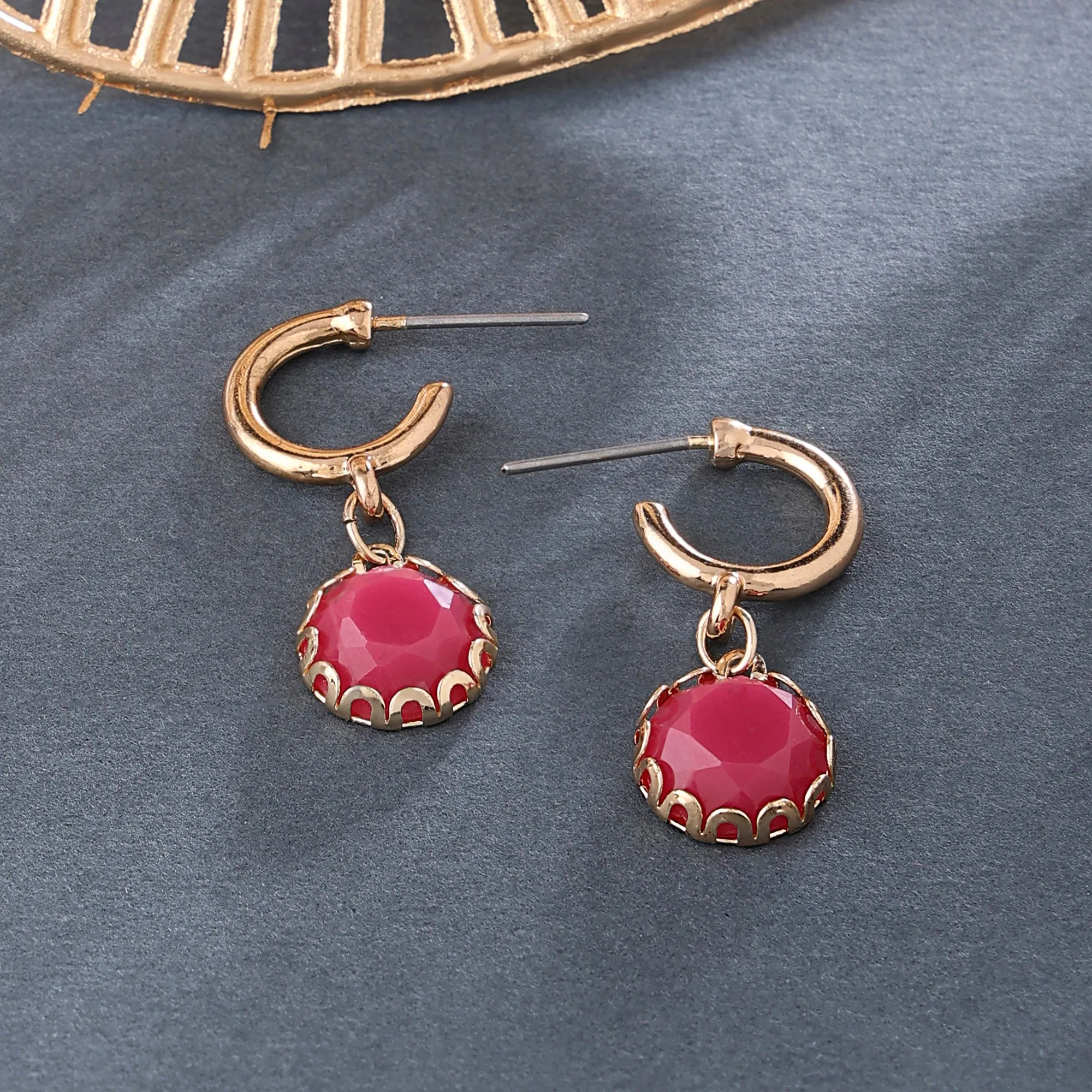 Accessorize London Women's pink Willow Mini Stone Fancy Drop Earring