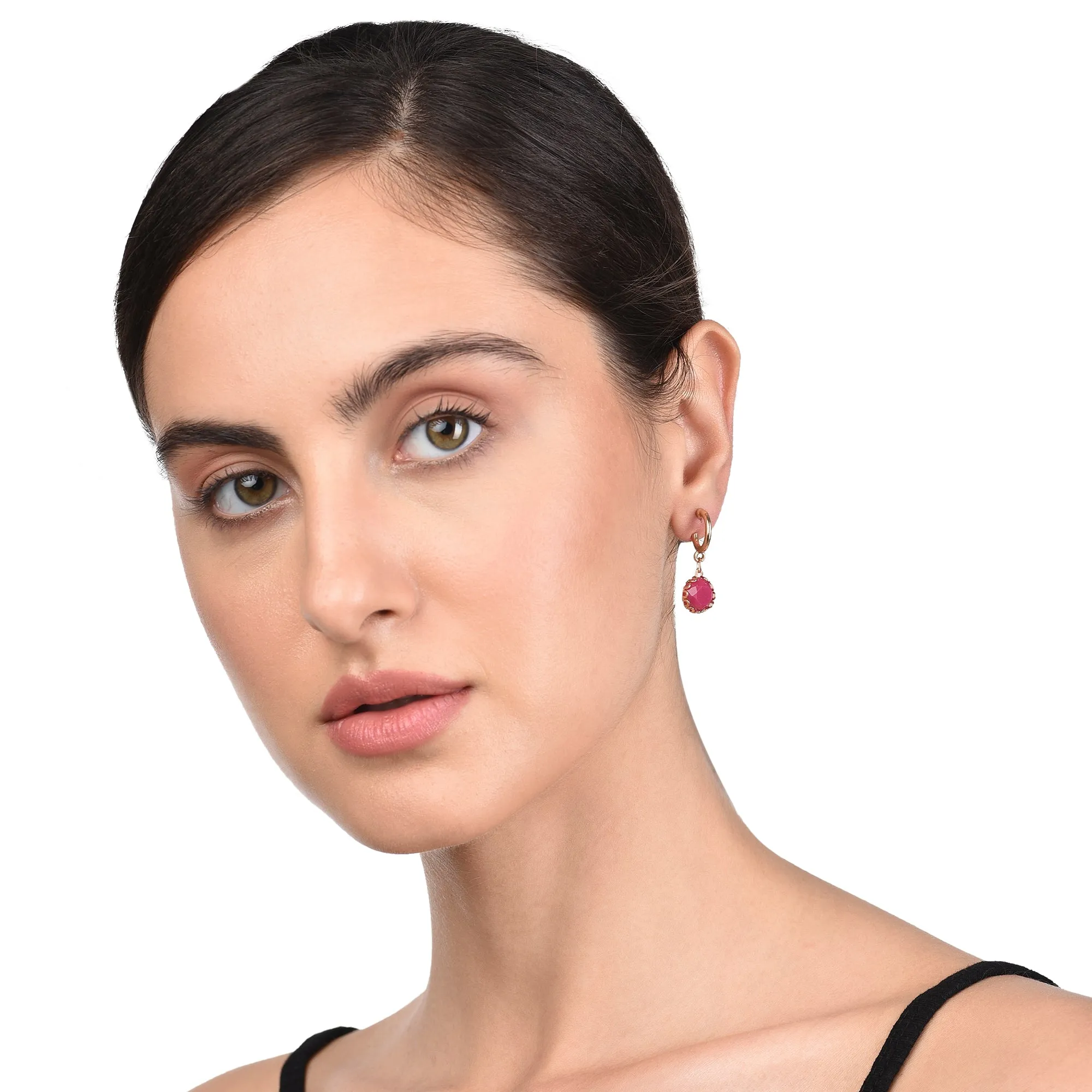 Accessorize London Women's pink Willow Mini Stone Fancy Drop Earring