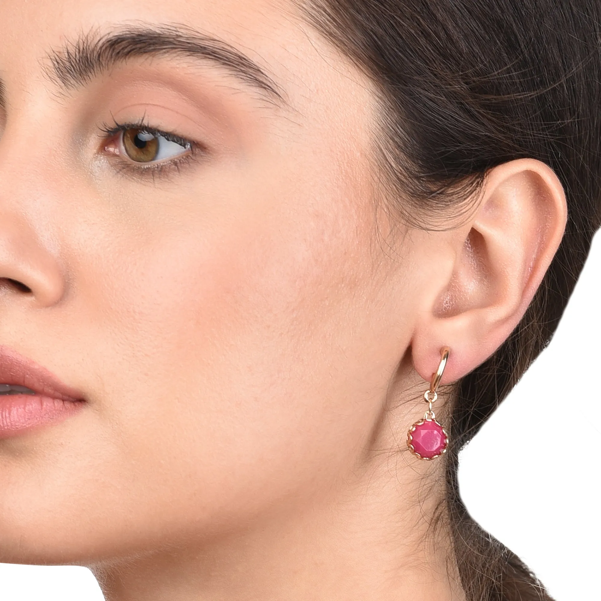 Accessorize London Women's pink Willow Mini Stone Fancy Drop Earring