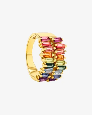 Amalfi Double Row Rainbow Half Band