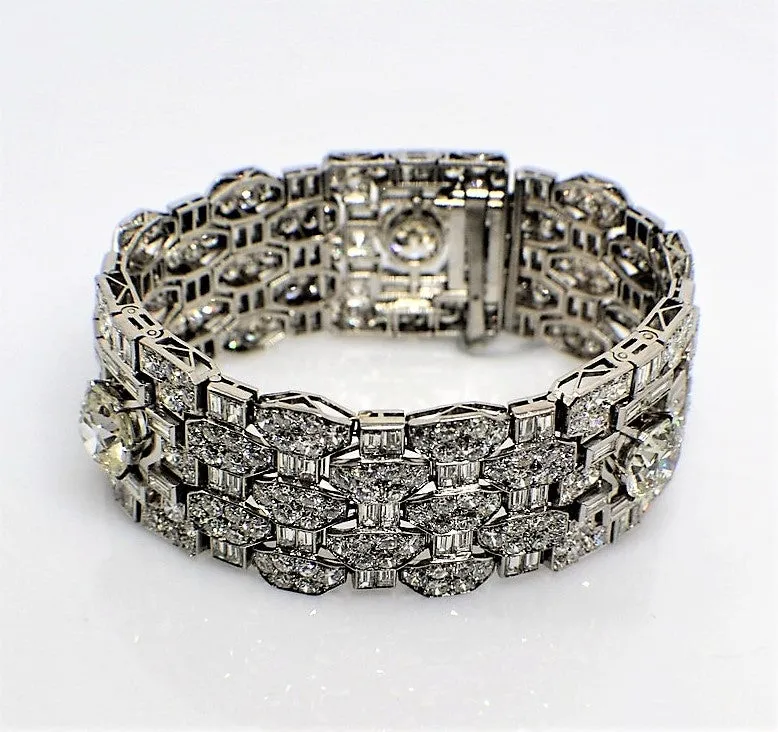 Art Deco Diamond Platinum Bracelet