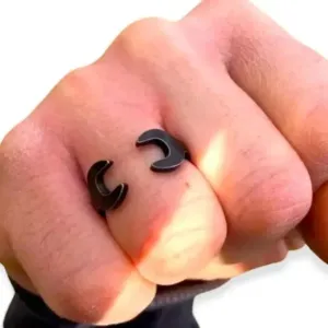 Black Moto Wrench Cuff Ring