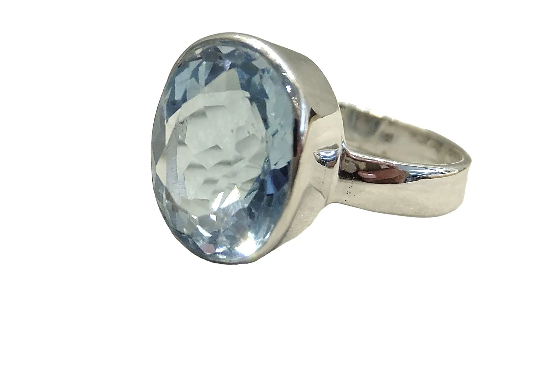 Blue Topaz Gemstone ring size 8