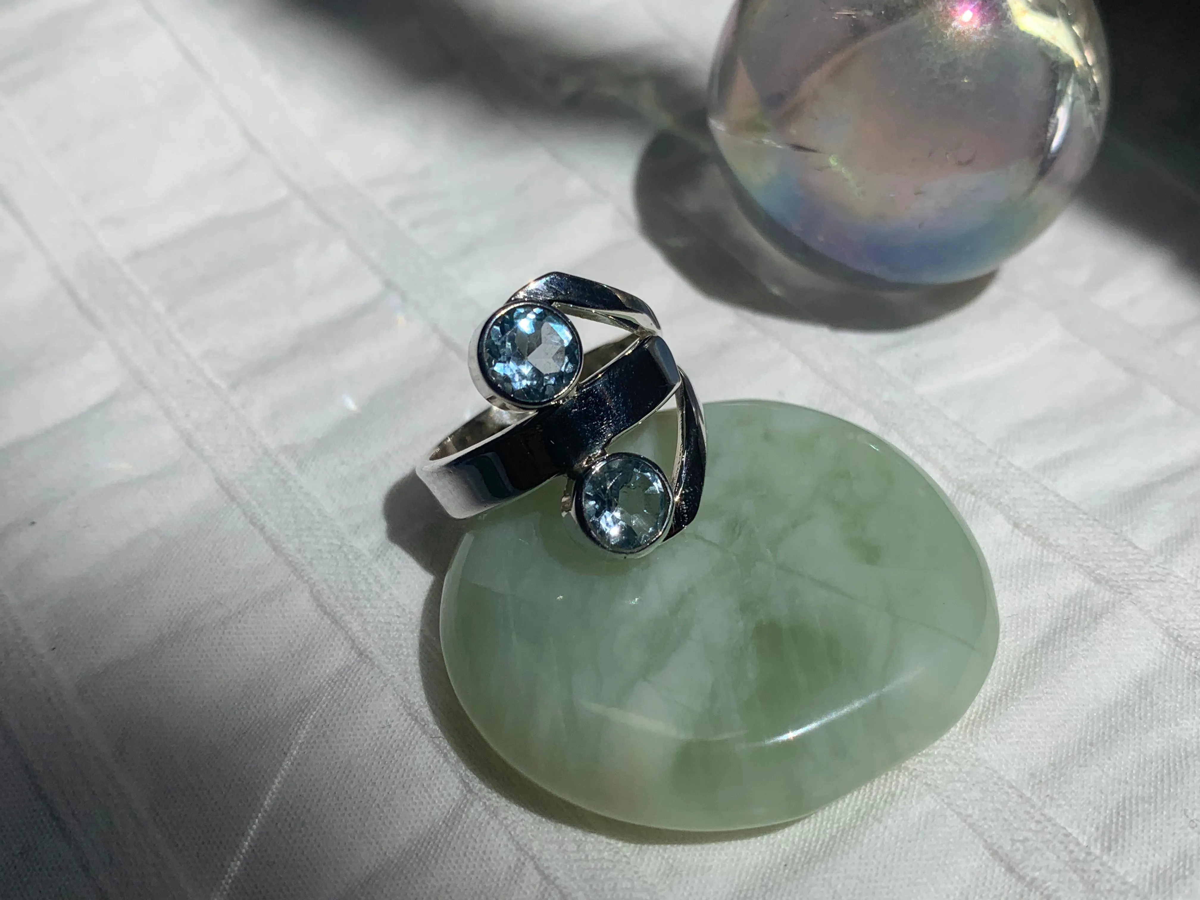 Blue Topaz Hygiea Ring (US 6.5)