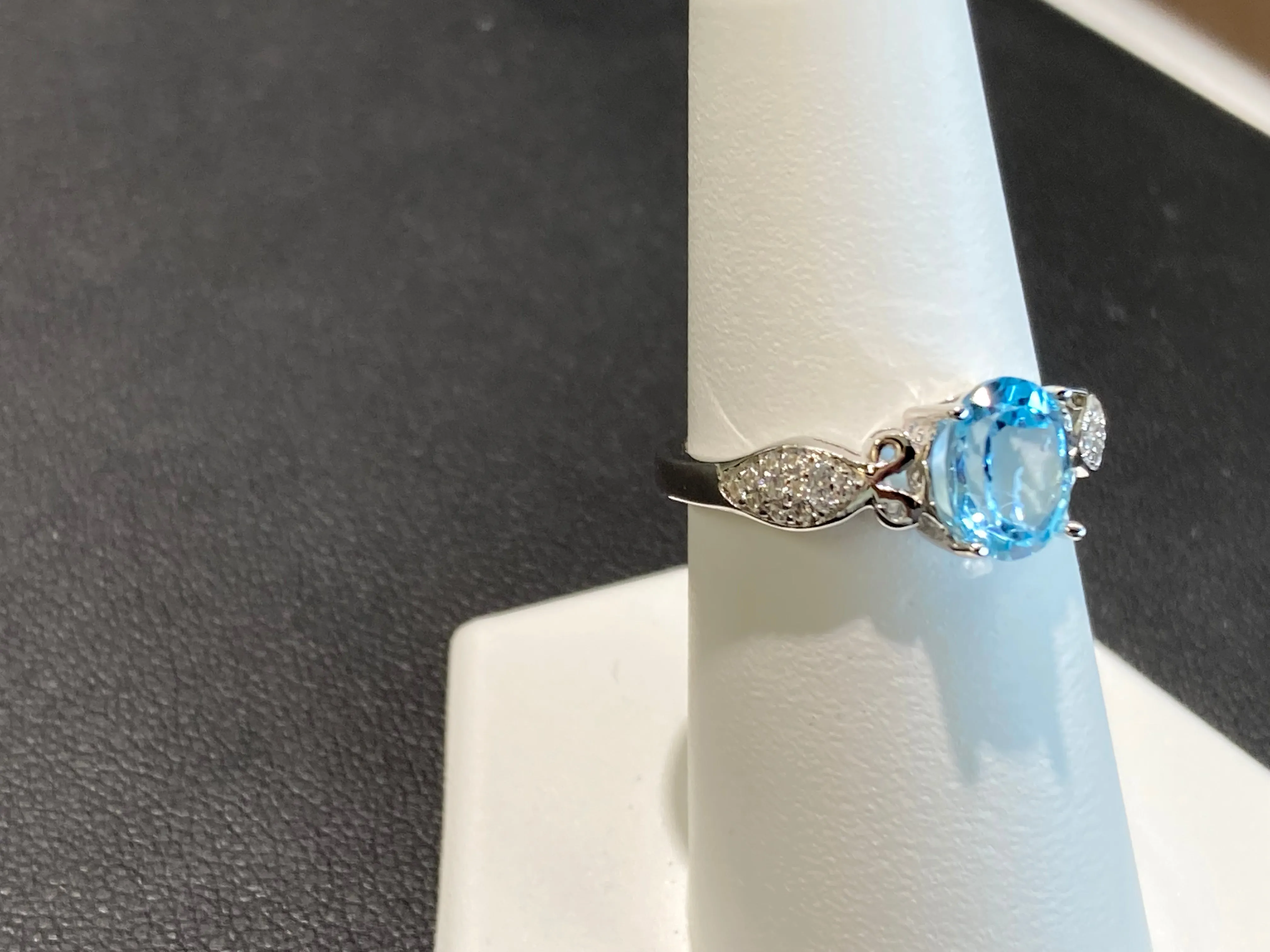 Blue Topaz Silver Ring