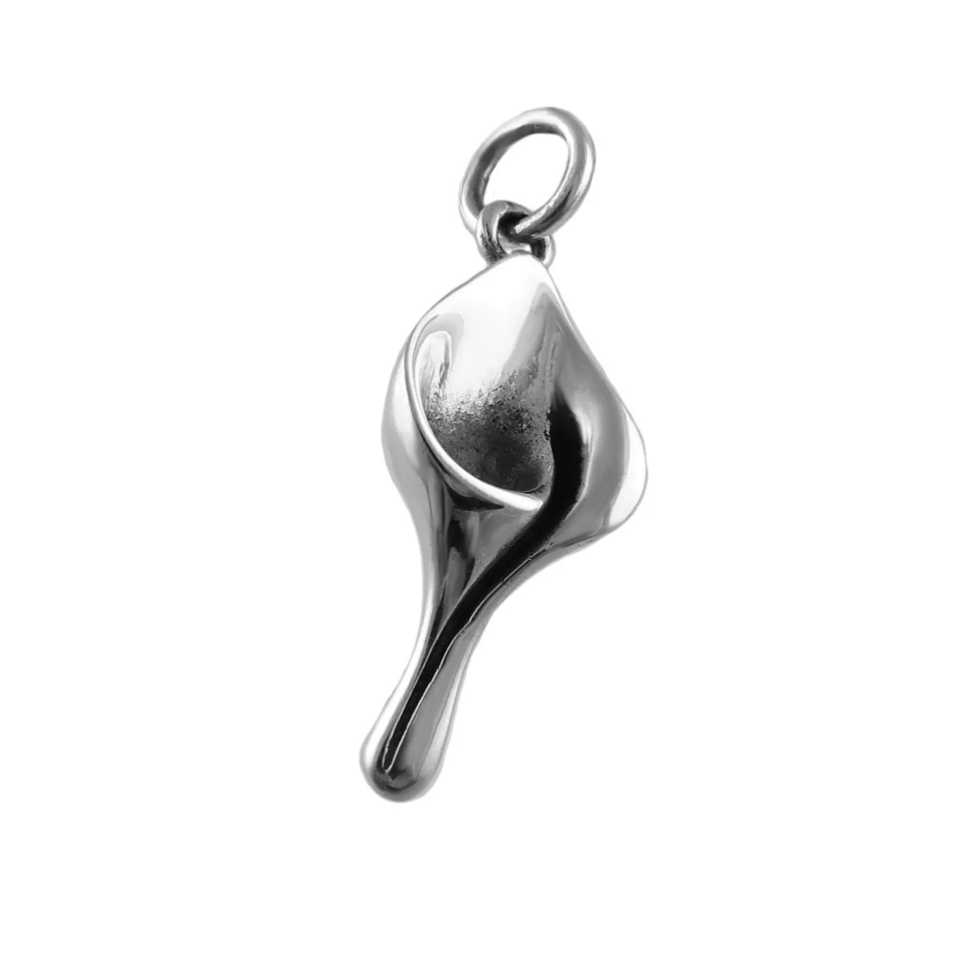 Calla Lily Flower 925 Sterling Silver Pendant Necklace