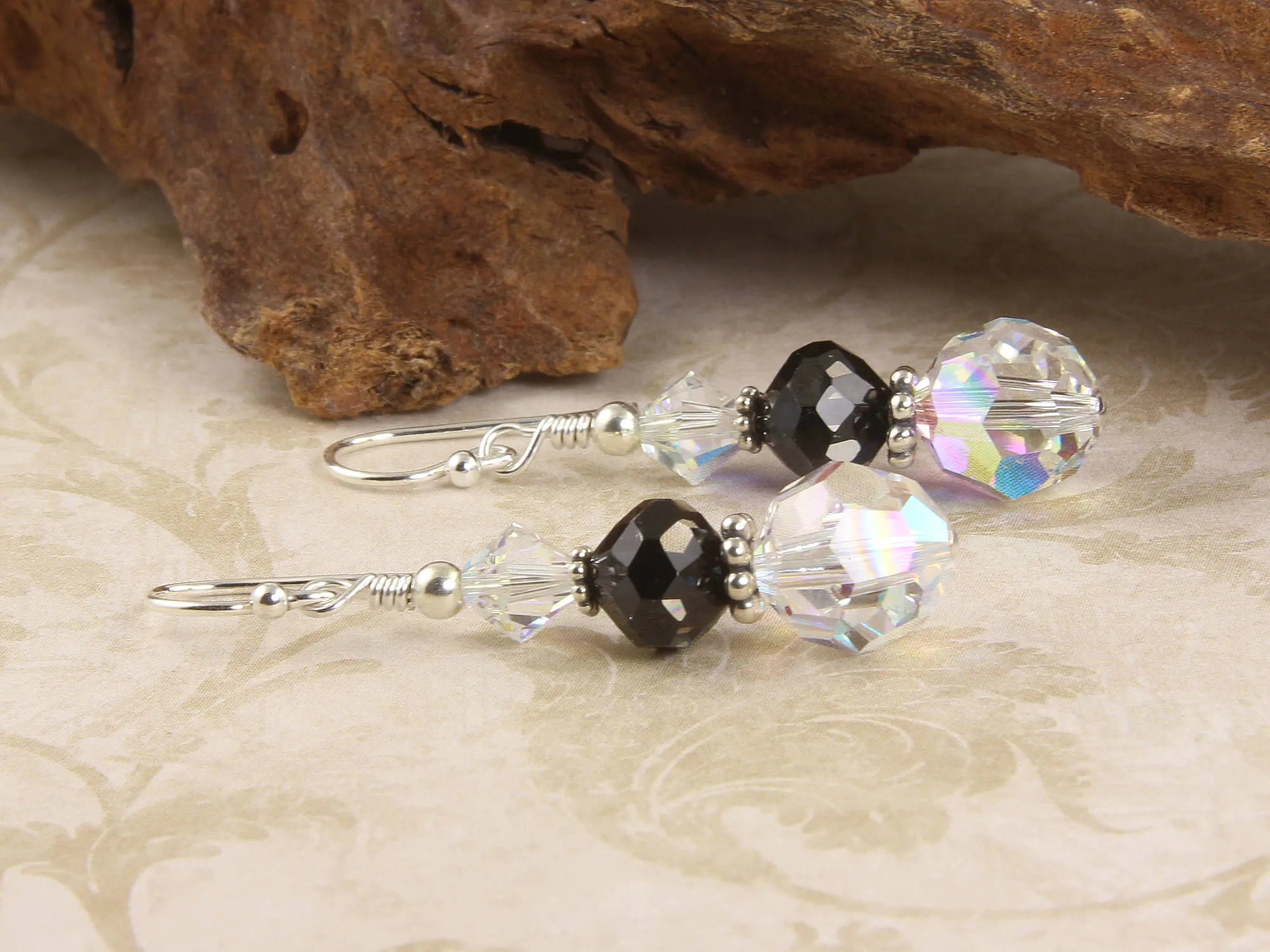 Cosmic Crystal Drop Beaded Earrings