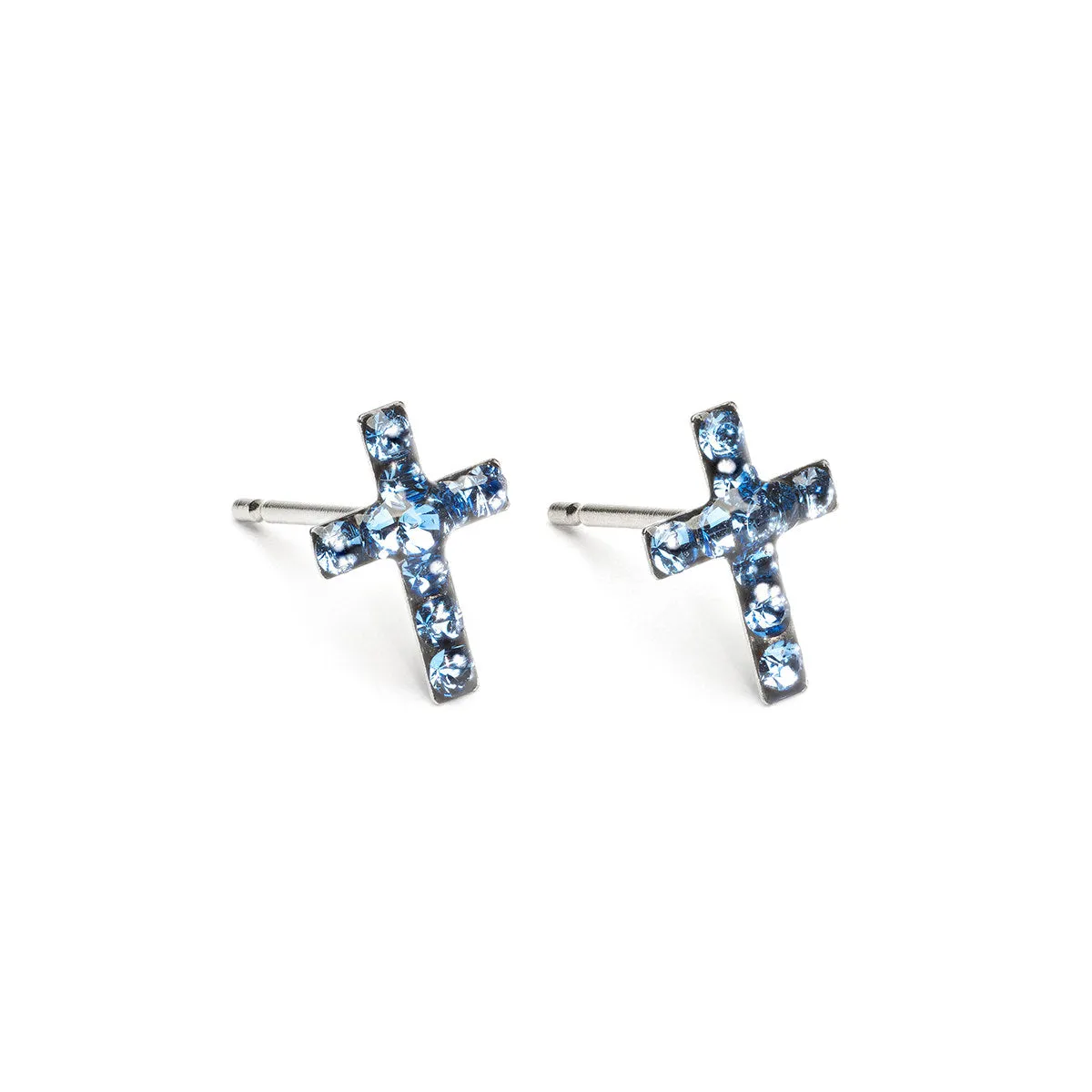 Cross Earrings September Birthstone