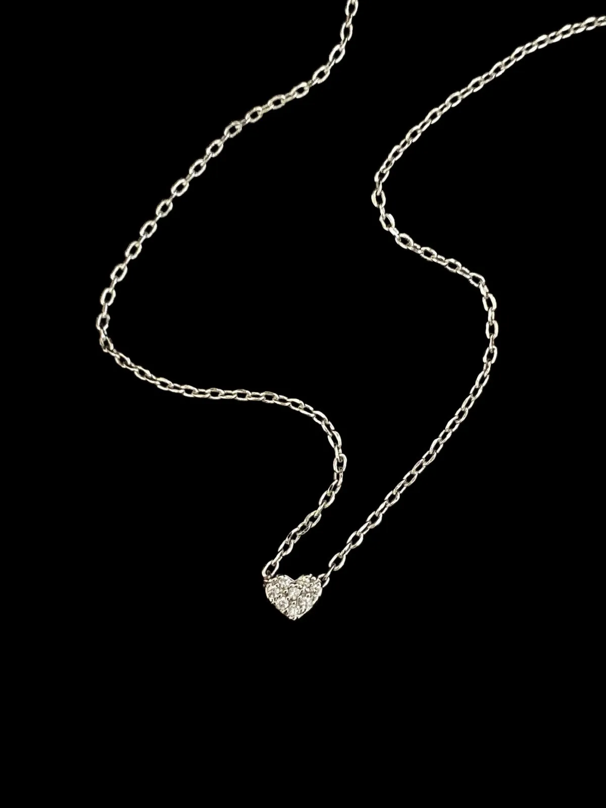 Dainty CZ Heart Necklace