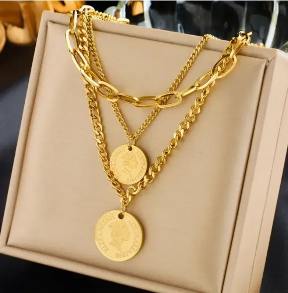 Davina Double Coin Necklace