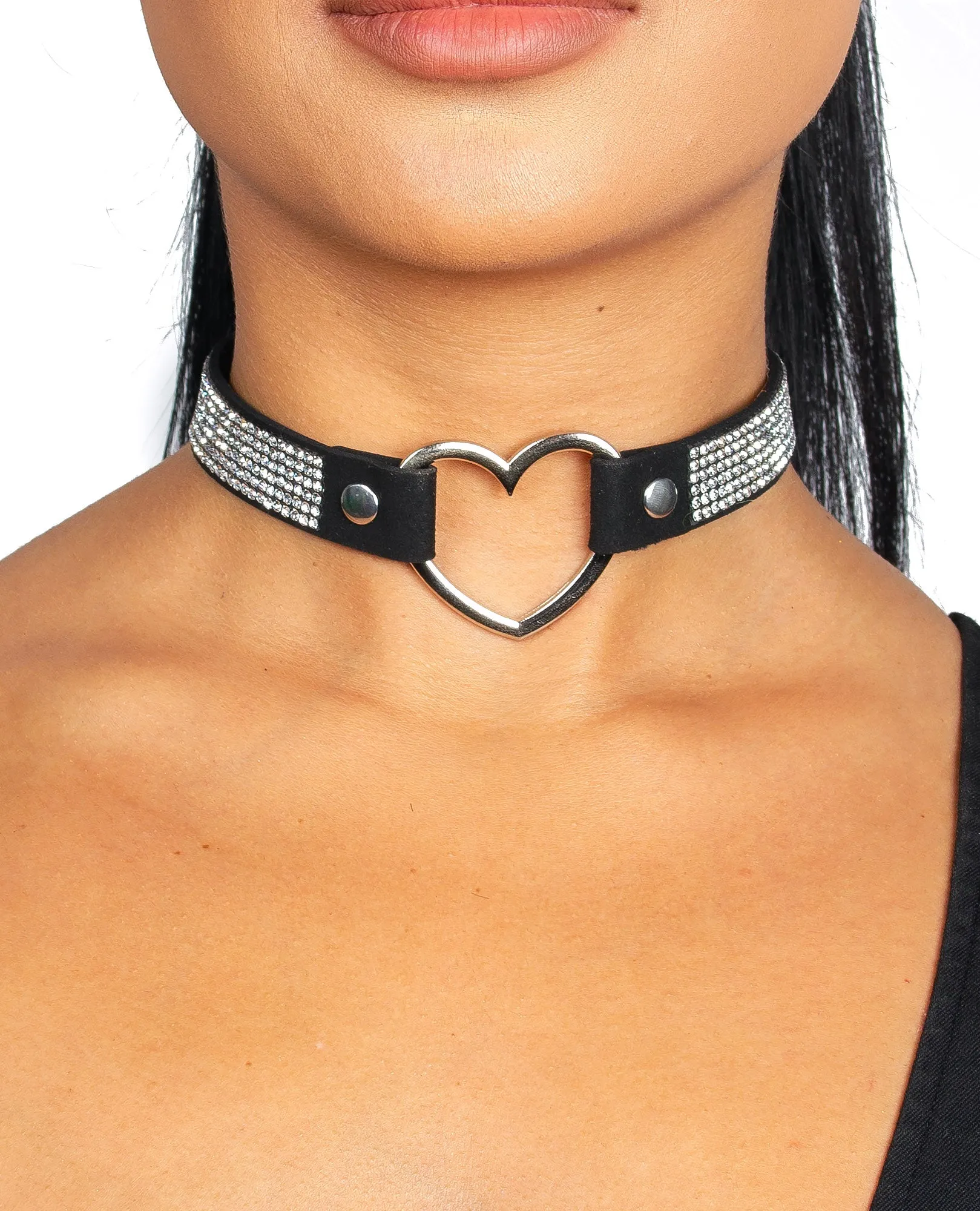 DIAMANTE HEART COLLAR - FUTURE LOVERS