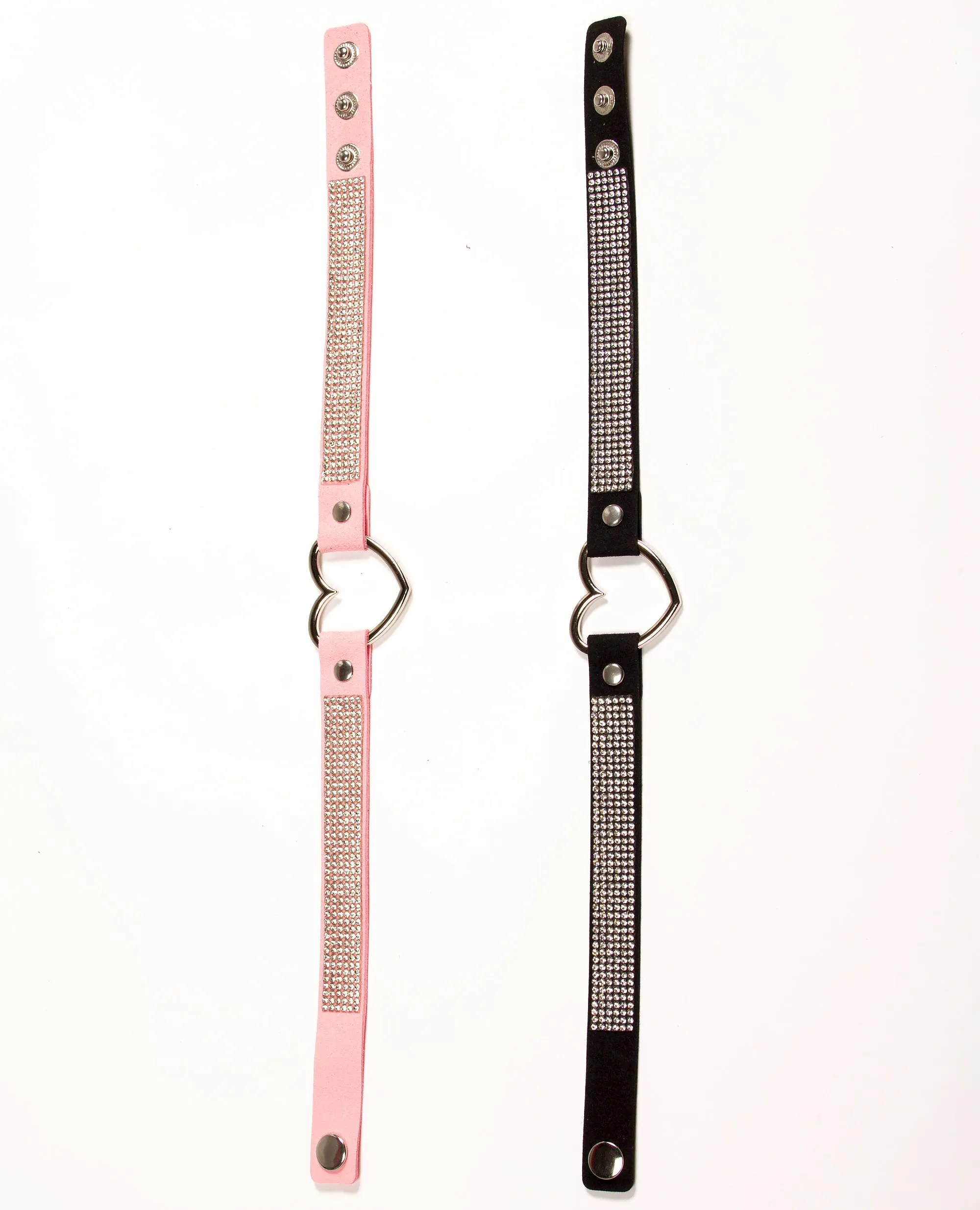 DIAMANTE HEART COLLAR