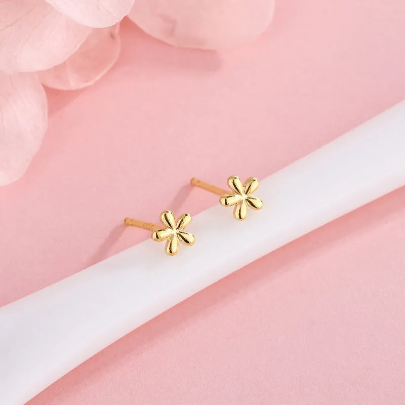 Earrings S925 Silver Flower Stud Earrings