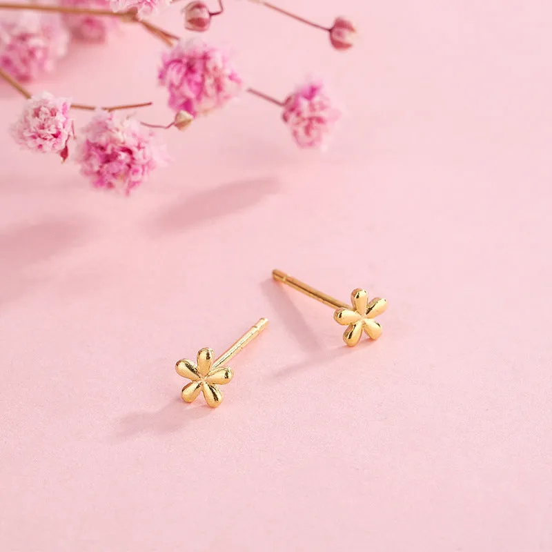 Earrings S925 Silver Flower Stud Earrings