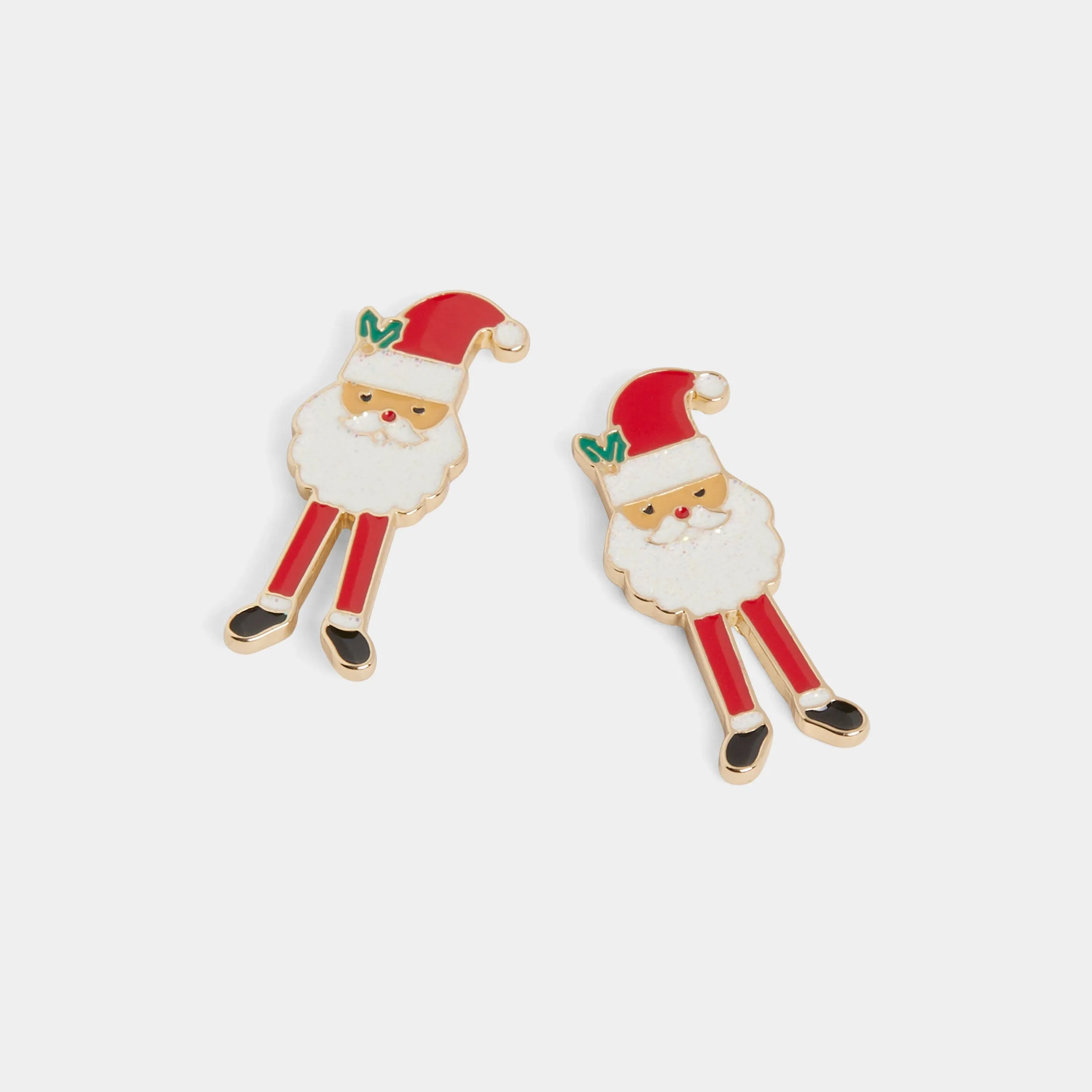 Enamel Santa Earring