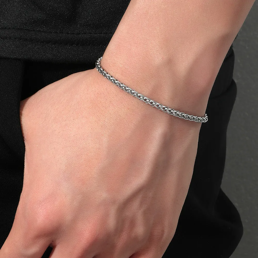 European And American Trend Hollow Shape Simple Titanium Steel Bracelet