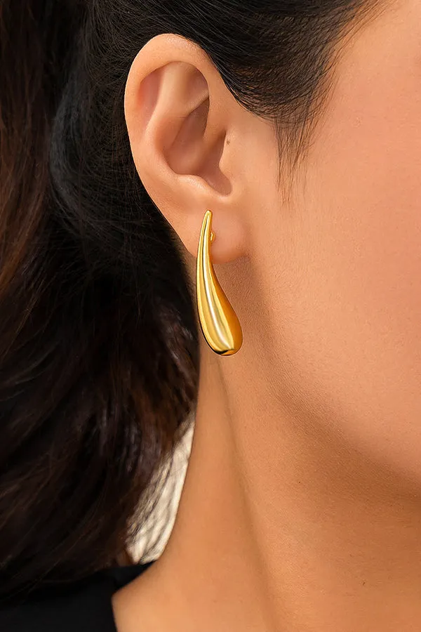 Fashionable Punk Big Water Drop Geometric Earrings