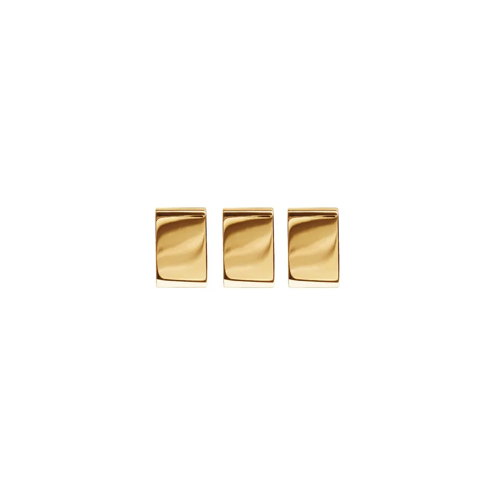 Gold Plated 3 Simple Bricks