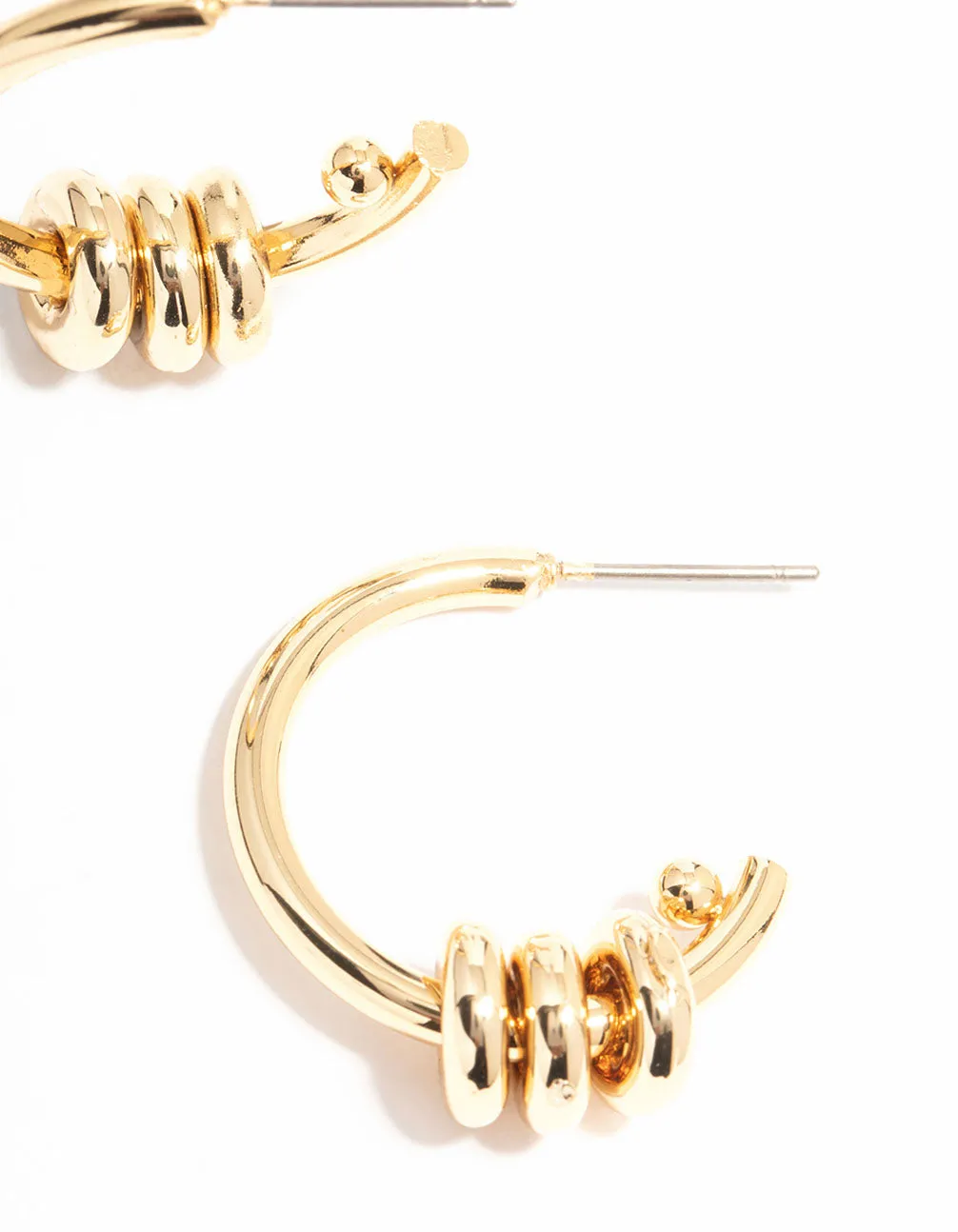 Gold Plated Ring Hoop Earrings