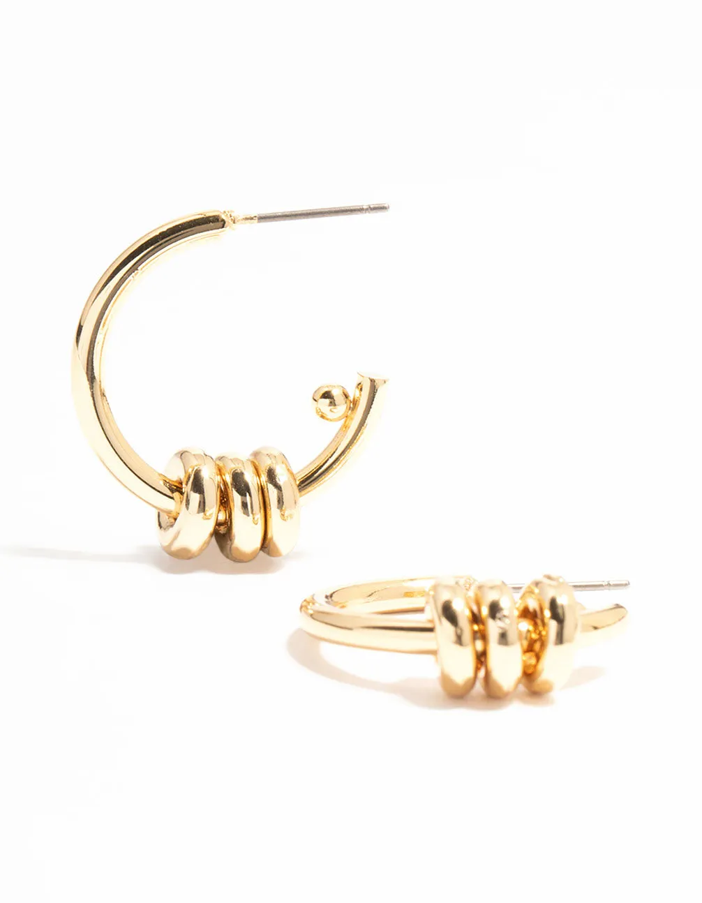 Gold Plated Ring Hoop Earrings