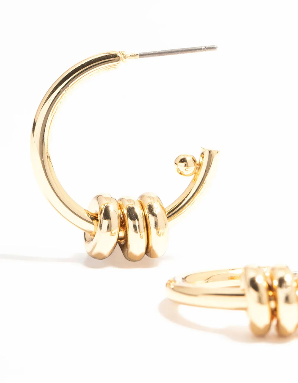 Gold Plated Ring Hoop Earrings