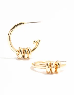 Gold Plated Ring Hoop Earrings