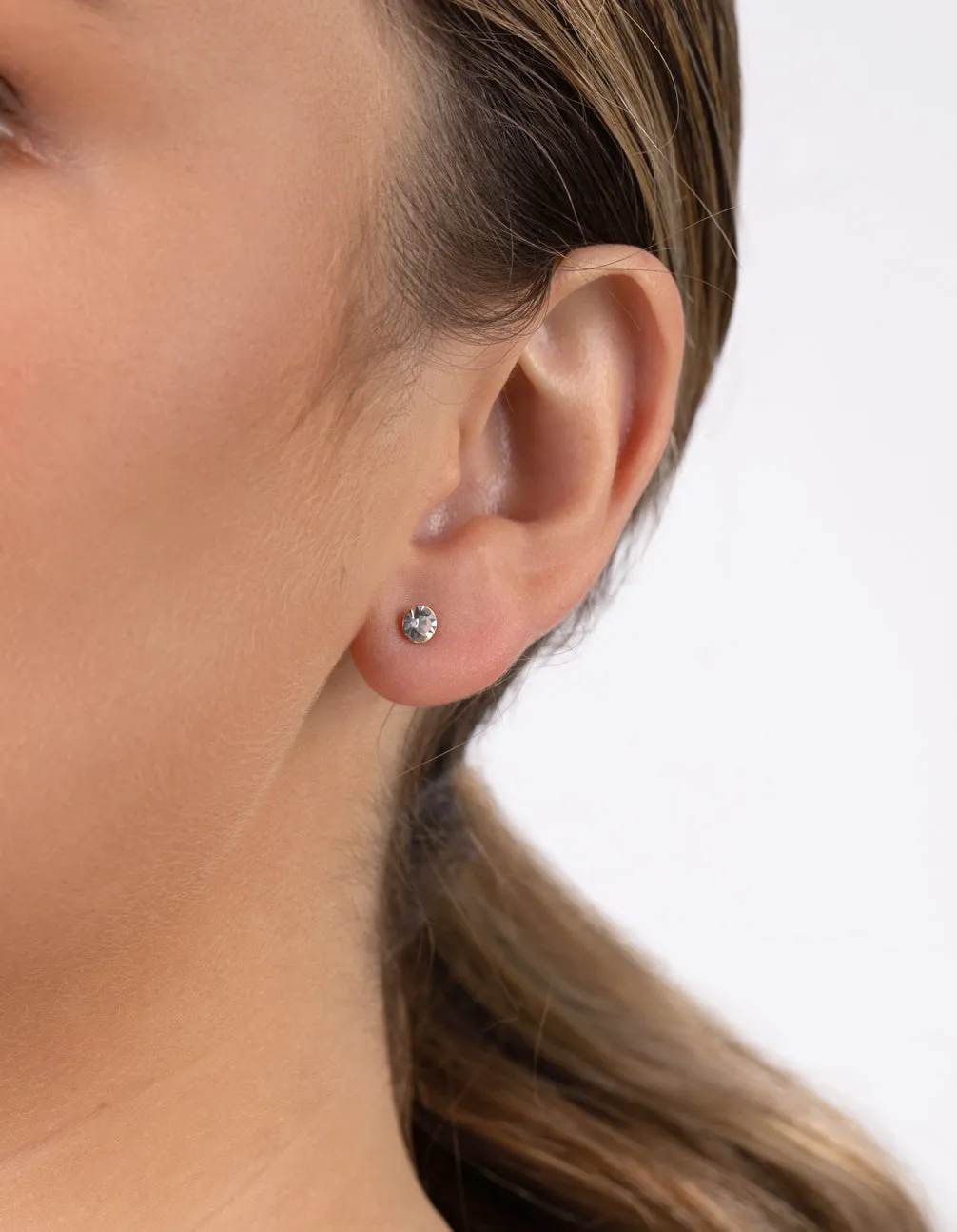 Gold Plated Sterling Silver Diamante Gradual Ear Pack