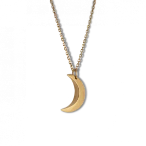 Half Moon Pendant and anchor chain