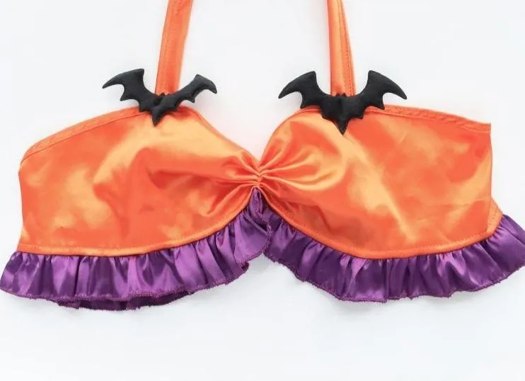 Halloween Ruffled Devil Lingerie Set