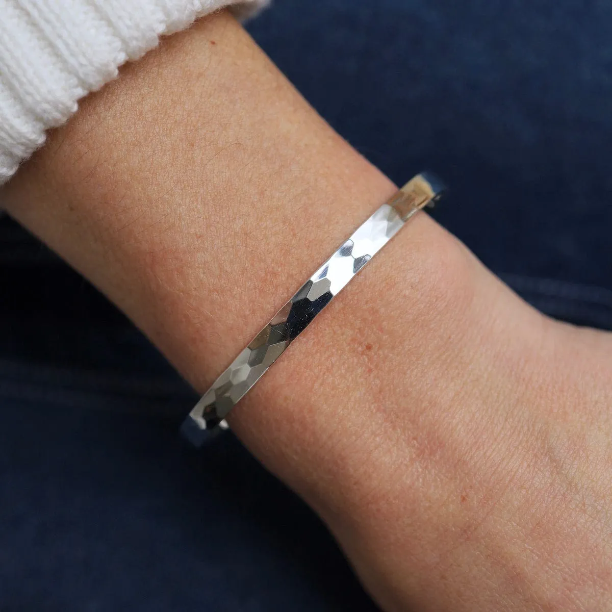 Hammered Sterling Silver Cuff