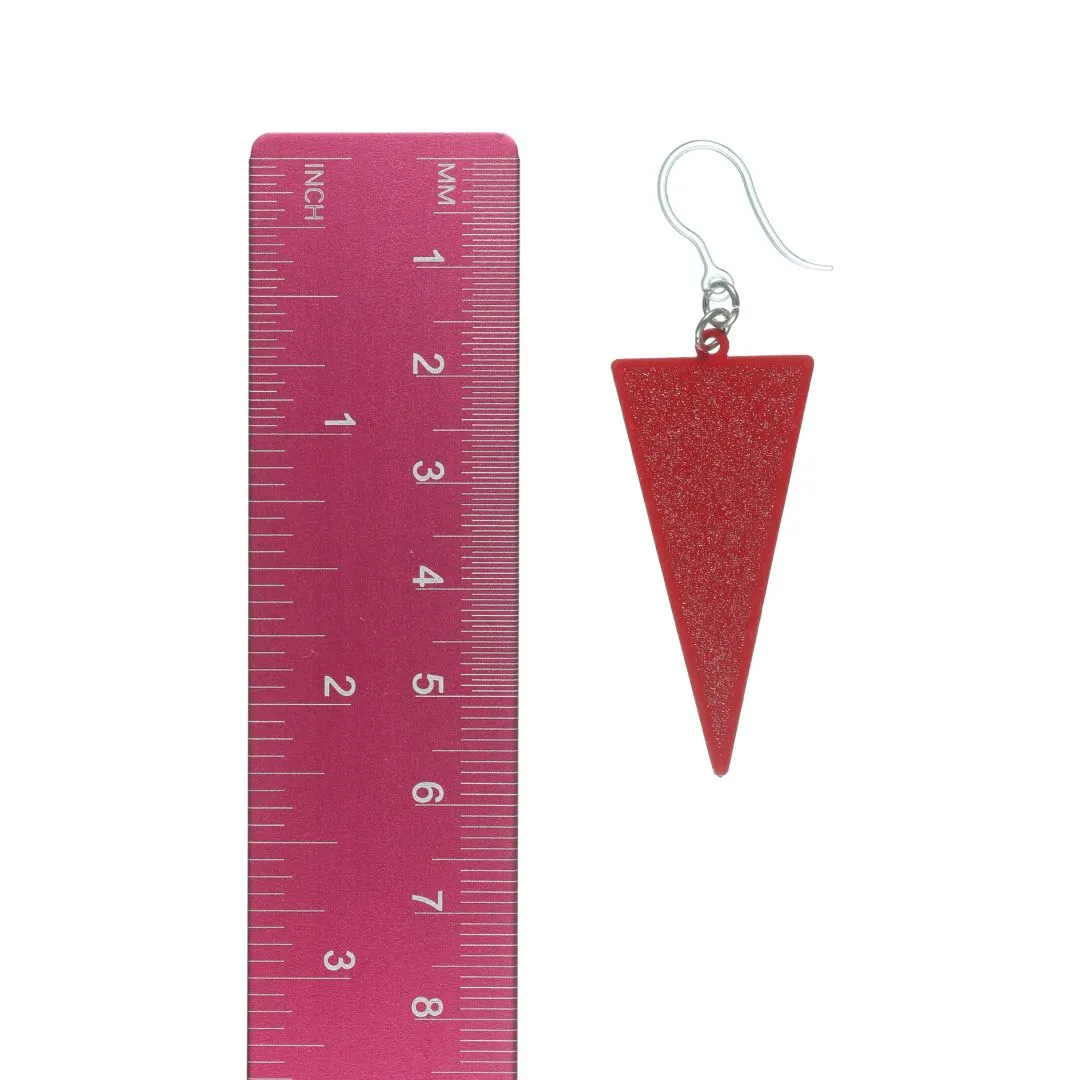 Inverted Triangle Dangles Hypoallergenic Earrings for Sensitive Ears Made with Plastic Posts