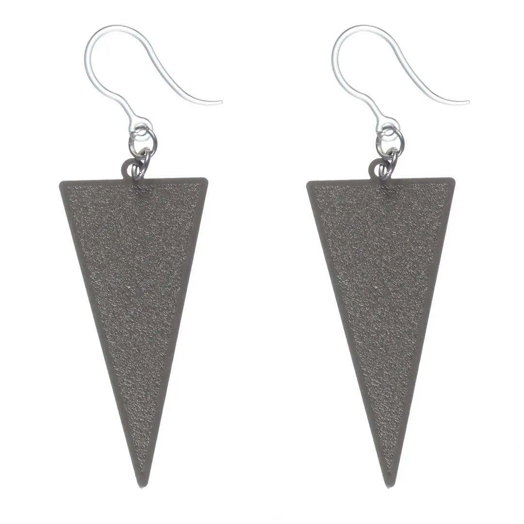 Inverted Triangle Dangles Hypoallergenic Earrings for Sensitive Ears Made with Plastic Posts