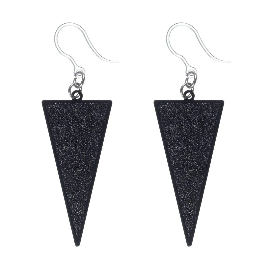 Inverted Triangle Dangles Hypoallergenic Earrings for Sensitive Ears Made with Plastic Posts