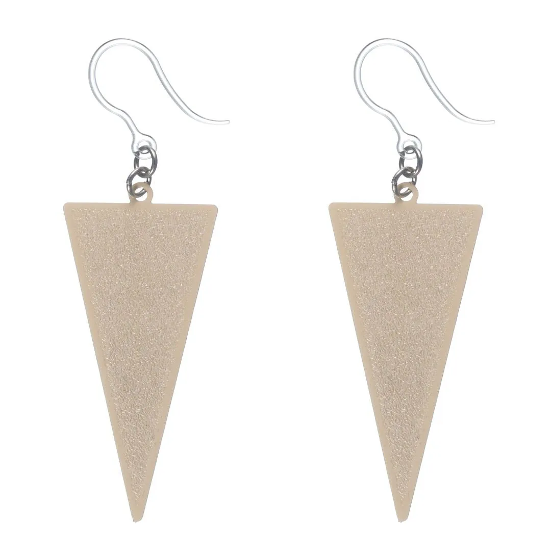 Inverted Triangle Dangles Hypoallergenic Earrings for Sensitive Ears Made with Plastic Posts