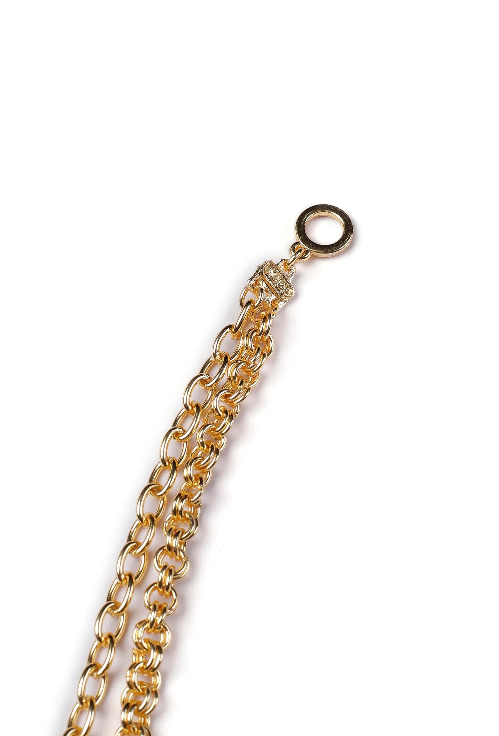 Lina Double Layered Twisted Gold Chain