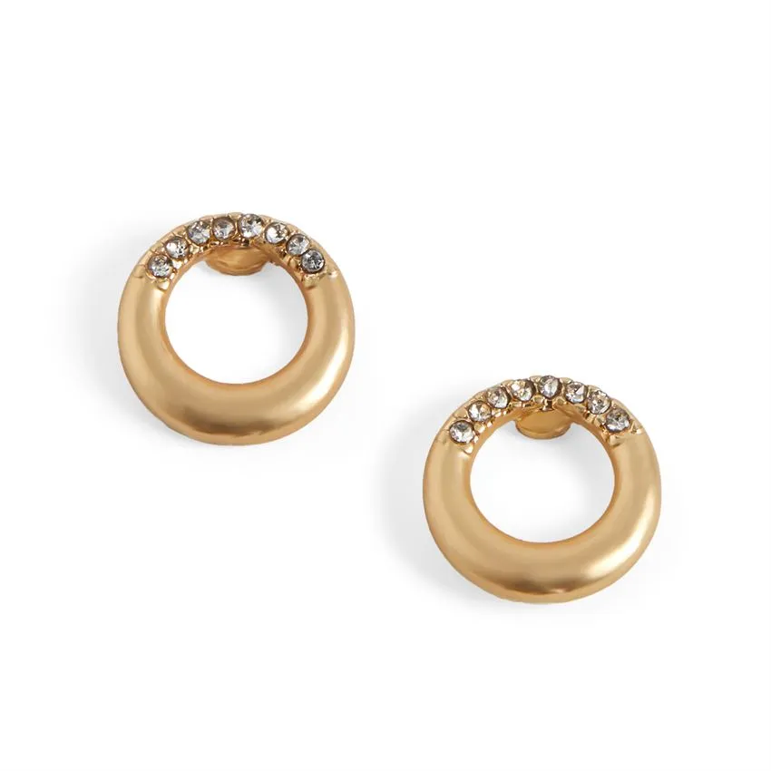 Matte Stud Earrings - Gold