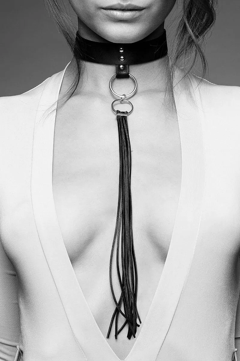 Maze Vegan Leather Tassel Choker