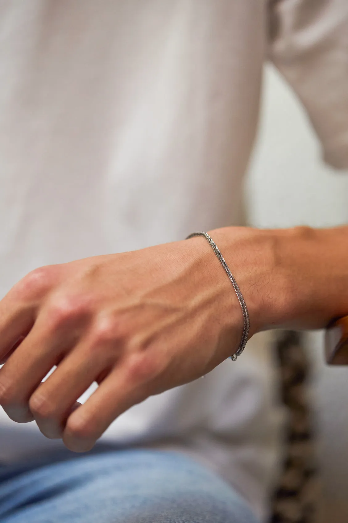 Mens Fox Tail Chain Bracelet