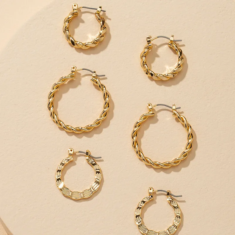 Metallic Trio Earring Set - Vienna Verve Collection by Planderful