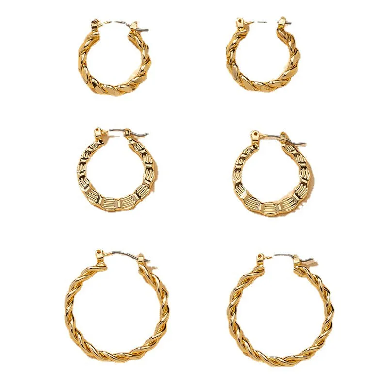 Metallic Trio Earring Set - Vienna Verve Collection by Planderful