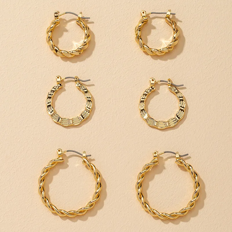 Metallic Trio Earring Set - Vienna Verve Collection by Planderful