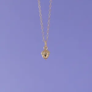 Mini Charming Necklace - Golden Acorn